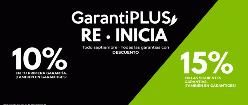 RE·INICIA septiembre con descuentos en todas tus garantías